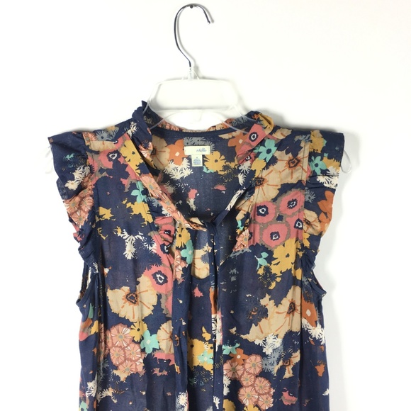 Odille Anthropologie Womens Floral Print Blouse - Picture 3 of 8